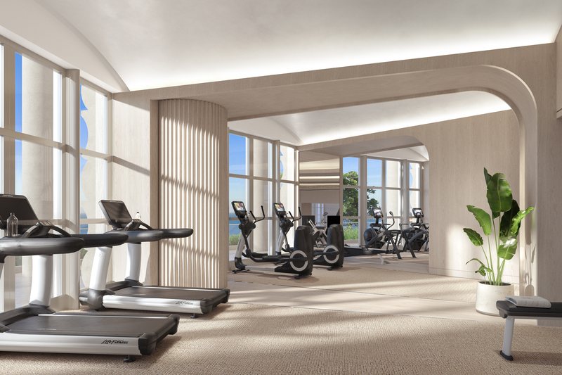 The fitness center.